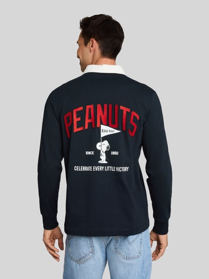 Tom Tailor Poloshirt aus reiner Baumwolle mit Peanuts®-Print Marine 5