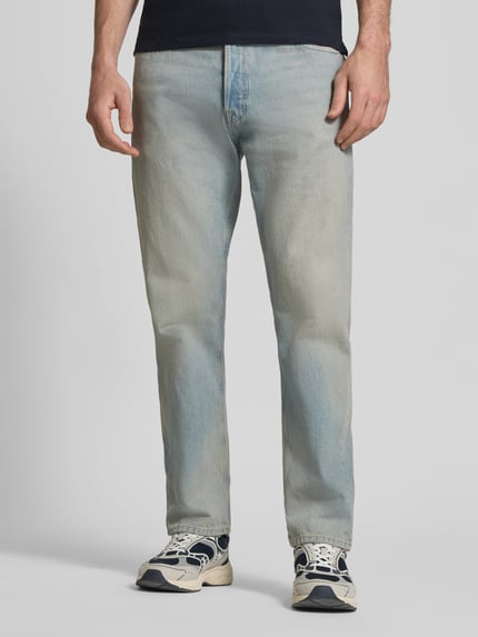 JACK & JONES Jeansy o kroju straight fit w 5 kieszeni Model 'Chris' Jasnoniebieski 4