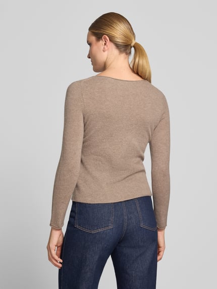 Christian Berg Woman Regular Fit Strickpullover aus reinem Kaschmir Mud Melange 5