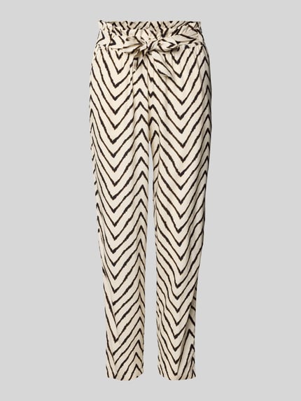 Tom Tailor Slim fit paperbagbroek van pure viscose Beige - 2