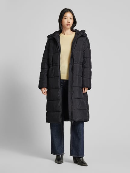 Jake*s Casual Gewatteerde jas met capuchon Zwart - 1