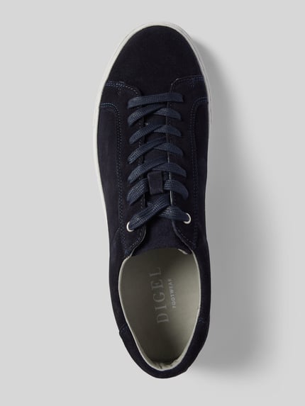 DIGEL Sneakersy skórzane z detalem z logo model ‘Summer’ Granatowy 3
