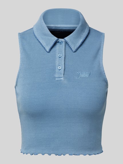 Tommy Jeans Korte top in riblook Rookblauw - 2