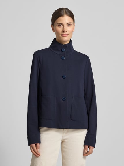White Label regular fit jack met opstaande kraag Marineblauw - 4