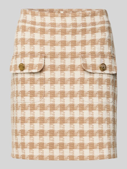 SEDUCTIVE Minirok met opgestikte klepzakken, model 'PARIS' Camel - 2