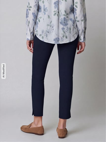 SEDUCTIVE Regular fit smalle broek met wol model 'SABRINA' Marineblauw - 5