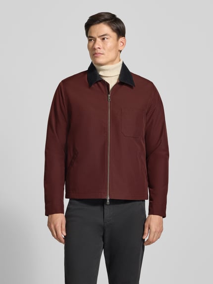 Samsøe Samsøe Bomberjacke mit Zweiwege Reißverschluss Modell 'SAROBIN' Bordeaux 4