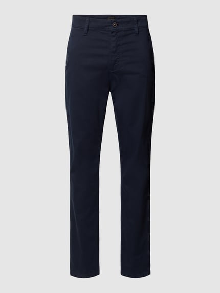 BOSS Orange Tapered fit chino met Franse steekzakken Marineblauw - 2