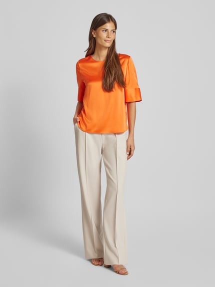HERZENS Blouseshirt van zijdemix Oranje - 1