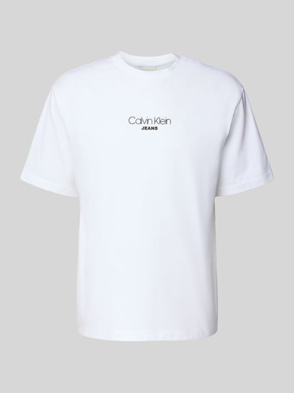 Calvin Klein Jeans Relaxed fit T-shirt met ronde hals Wit - 2