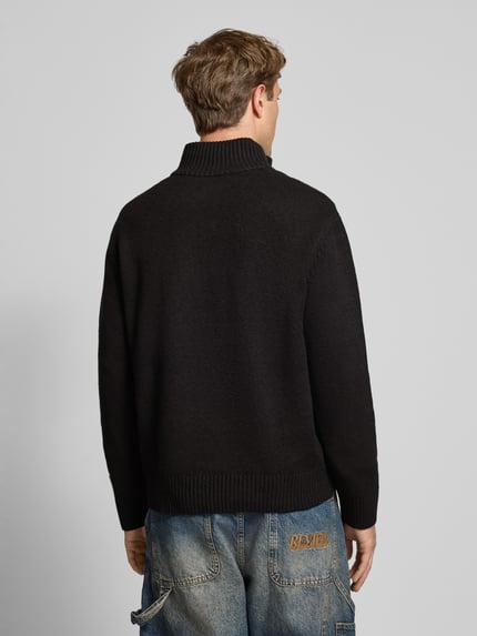 JACK & JONES Strickpullover mit gerippten Abschlüssen Modell 'NORREBRO' Black 5