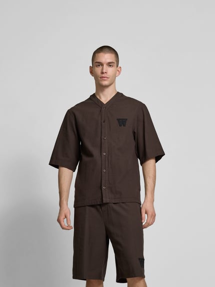 Wood Wood Regular fit vrijetijdsoverhemd in gebreide look Flanel - 4