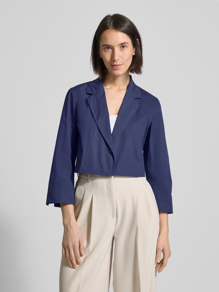 Marella Kort Blazer met Reverskraag Model 'ZOLLA' Marineblauw - 4