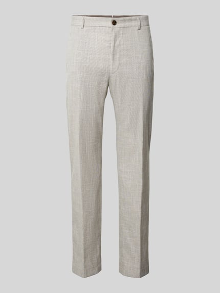 Regular Fit Anzughose aus Baumwoll-Woll-Mix mit Leinen-Anteil Modell 'Hank' Shop The Look MANNEQUINE