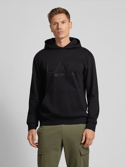 EA7 Emporio Armani Hoodie mit Label-Print Black 4