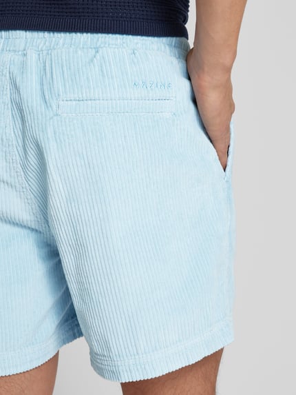 Mazine Korte regular fit broek met elastische band, model 'Scotch' Lichtblauw - 3