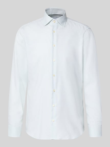 Regular fit zakelijk hemd van katoen met kentkraag Shop The Look MANNEQUINE