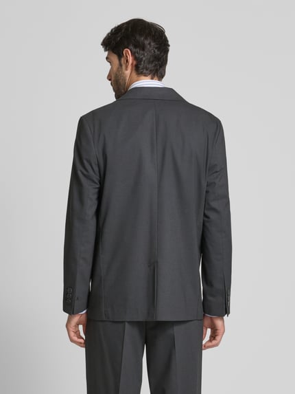 ANNARR Regular fit 2-knoops colbert met klepzakken, model 'TOKI' Zwart - 5