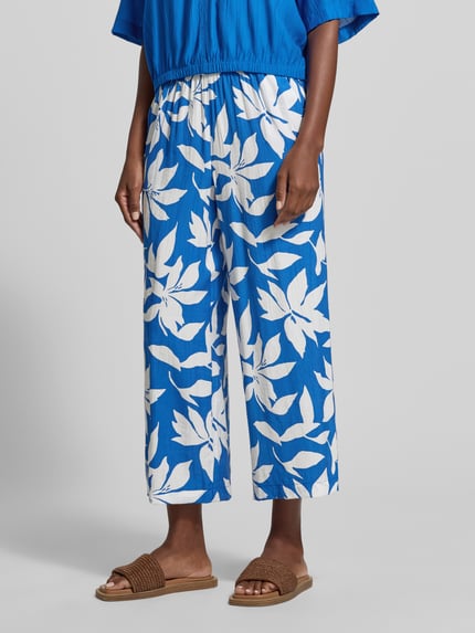 s.Oliver RED LABEL Wide Leg Culotte aus Viskose-Mix Royal 4