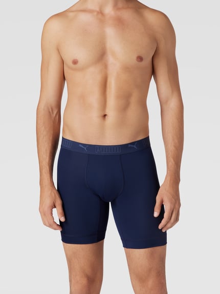 PUMA Boxershorts mit elastischem Logo-Bund im 2er-Pack Modell 'Sport' Blau 1