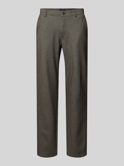 Christian Berg Men Regular fit stoffen broek met viscose Taupe - 2