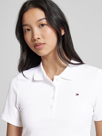 Tommy Hilfiger Slim fit poloshirt met logostitching, model '1985' Wit - 3