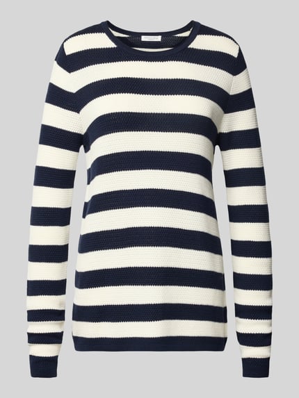 Christian Berg Woman Strickpullover mit Grobstrick Dunkelblau 2