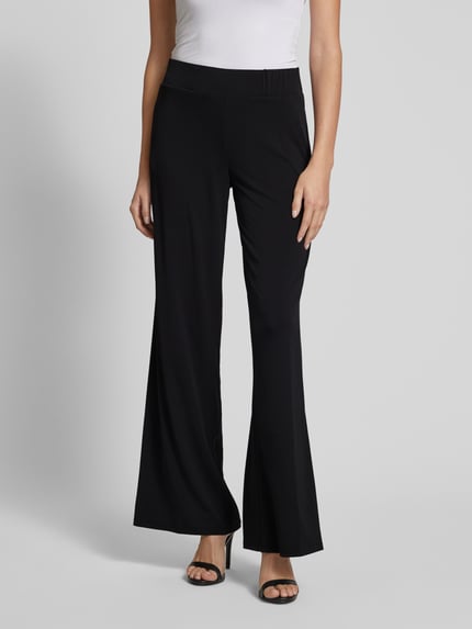 Vera Mont Straight leg stoffen broek met elastische band Zwart - 4