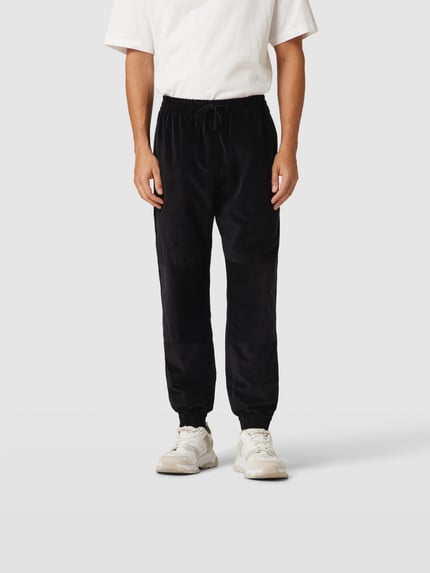 Iro Spodnie typu track pants z sztruksu Czarny 4