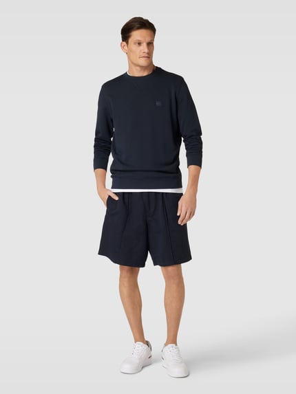 BOSS Orange Sweatshirt mit Label-Detail Modell 'Westart' Marine 1