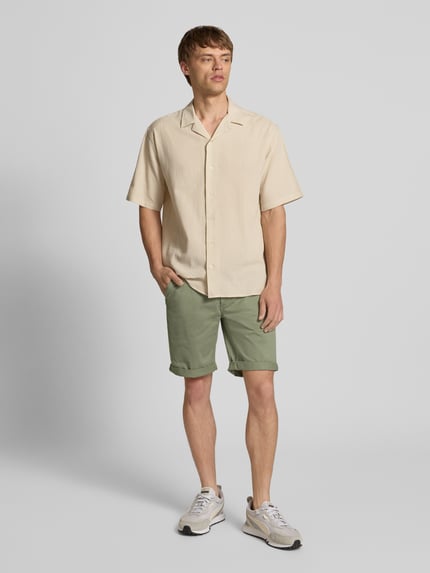 Redefined Rebel Regular fit vrijetijdsoverhemd met structuurmotief, model 'FELIX' Beige - 1