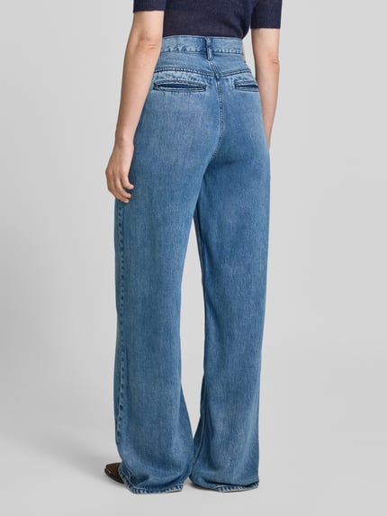 Mustang Wide Leg Jeans mit Ziernähten Modell 'Style Luise' Jeansblau 5