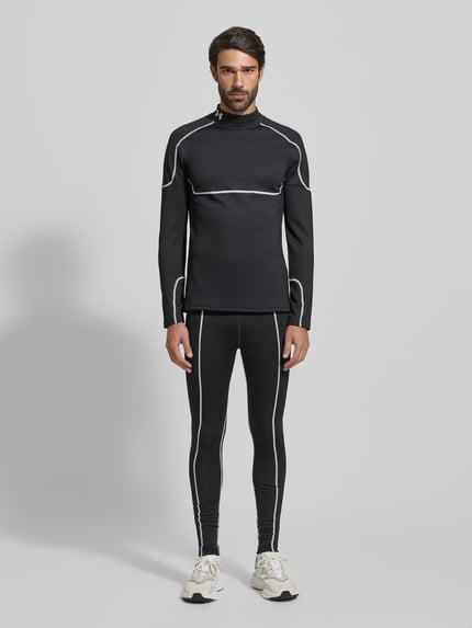 Under Armour Koszulka funkcyjna ze stójką i przeszyciem z logo Czarny 1