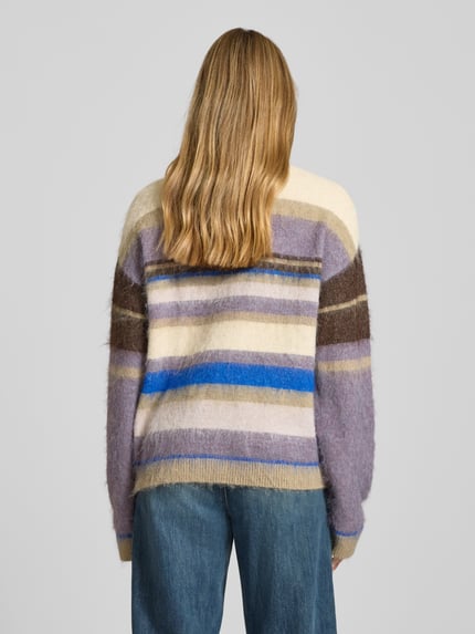 Jake*s Collection Sweter z dzianiny o kroju loose fit z dodatkiem wełny Beżowy 5