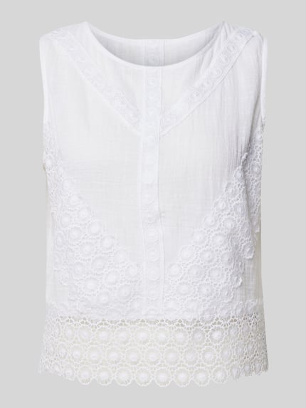 Apricot Bluse im ärmellosen Design Offwhite 2