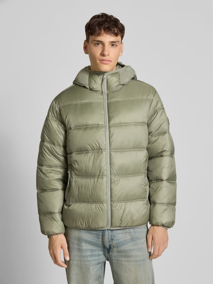 Tommy Jeans Regular fit gewatteerd jack met mesh Olijfgroen - 4