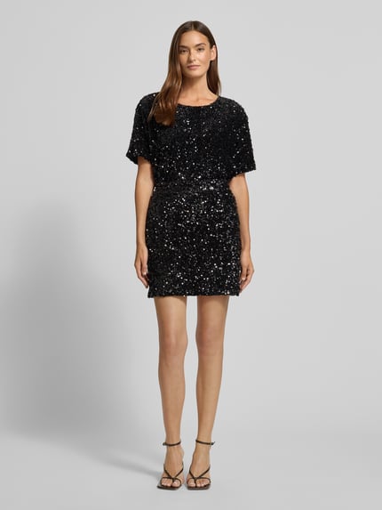 VILA Blusenshirt mit Paillettenbesatz Modell 'FAITH' Black 1