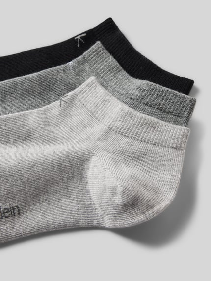 CK Calvin Klein Krótkie skarpety z detalem z logo w zestawie 3 szt. Średnioszary 2