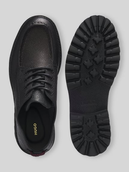 HUGO Schnürschuhe aus echtem Rindsleder Modell 'Draven_derb_sglt' Black 5