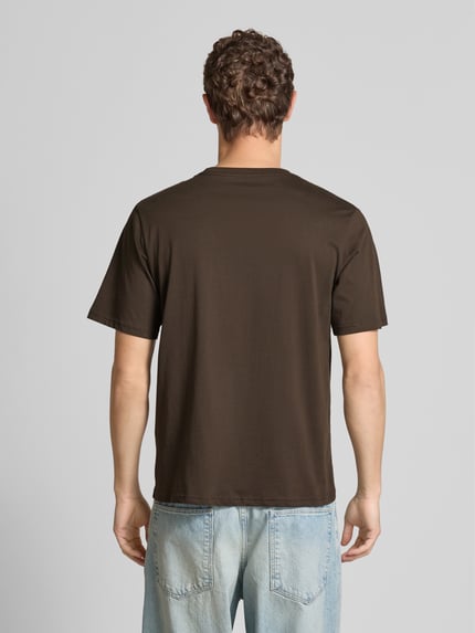 JACK & JONES T-shirt z okrągłym dekoltem model ‘SOHO’ Ciemnobrązowy 5
