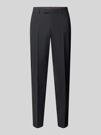 Slim Fit Business-Hose aus Schurwolle mit Satinstreifen Shop The Look MANNEQUINE