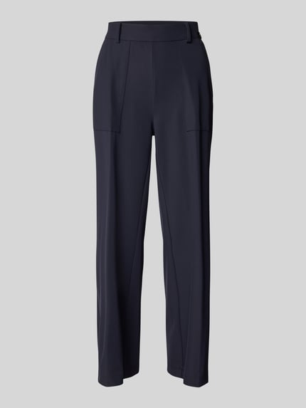 CAMBIO Tapered fit stoffen broek met verkort model Marineblauw - 2