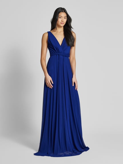 TROYDEN COLLECTION Abendkleid in Wickel-Optik Royal 1