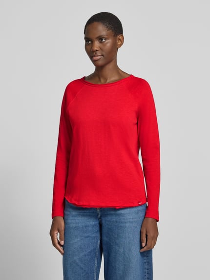 Smith and Soul Regular fit shirt met lange mouwen van puur katoen met labelpatch Lichtrood - 4