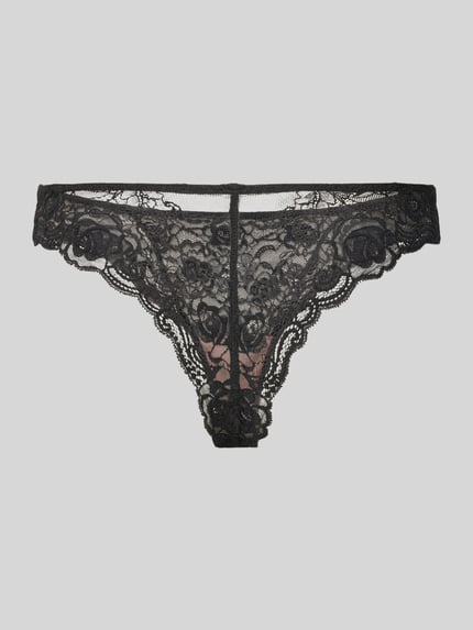 Marie Jo String van kant, model 'Cyrile' Metallic zwart - 3