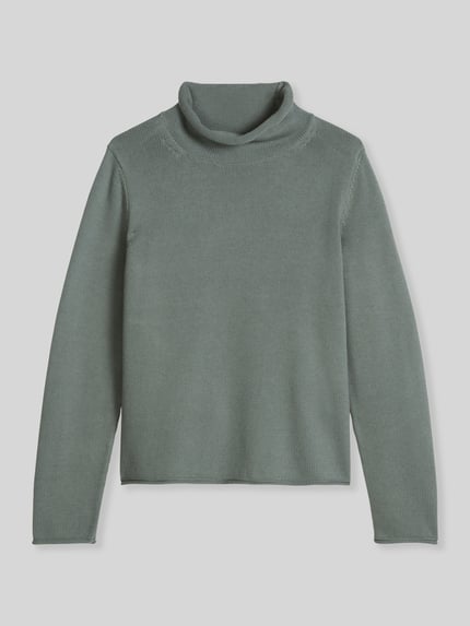 Marc O'Polo Regular Fit Rollkragenpullover aus reiner Baumwolle Aqua 2