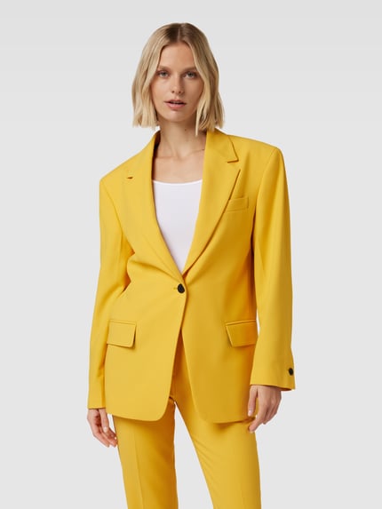 HUGO Blazer met klepzakken, model 'Agura' Donkergeel - 4