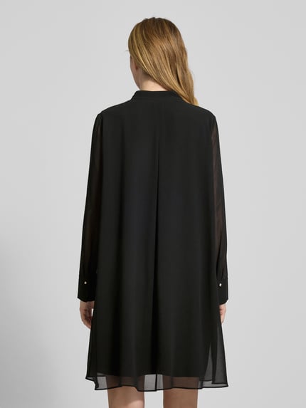 JOOP! Knielange jurk met opstaande kraag, model 'Delilah' Zwart - 5