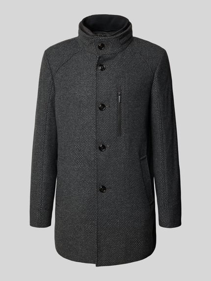 s.Oliver BLACK LABEL Mantel mit hohem Stehkragen Mittelgrau 1
