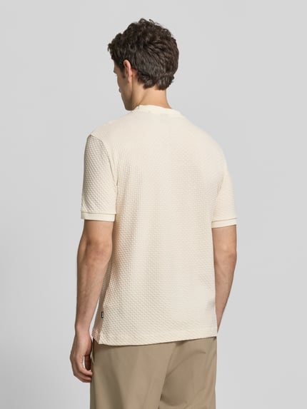 BOSS T-Shirt mit strukturierter Oberfläche Offwhite 5